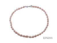 7-8mm Elliptical Pink Freshwater Pearl Necklace