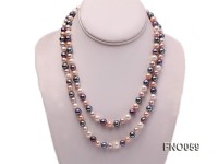 8-9mm multicolor round freshwater pearl necklace