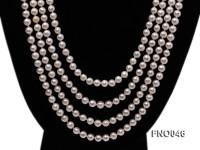 6-7mm natural white round freshwater pearl necklace