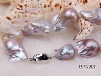 Classic 15×30-18.5x35mm Lavender Baroque Freshwater Pearl Necklace