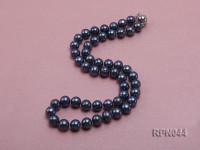 8-9mm Cultured Black Pearl Necklace with Sterling Silver Clasp
