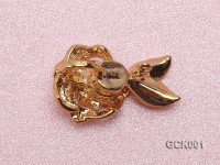 15x25mm Single-strand Flower-shaped Gilded Magnetic Clasp