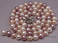 Classic 8-8.5mm AAA Multi-color Cultured Freshwater Pearl Necklace