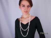 10x11mm white freshwater cultured pearl necklace