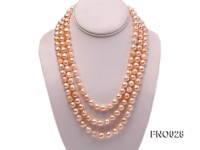 8*12mm natural pink baroque freshwater pearl necklace
