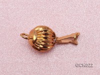 10mm Single-strand Lantern-shaped Gilded Ball Clasp