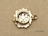 17.5mm Single-strand Sunflower-shaped Gilded Clasp