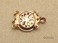 14mm Three-strand Flower-shaped Gilded Clasp