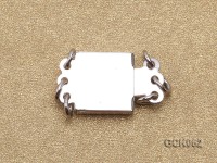 8.5mm Three-strand Square White Gilded Clasp