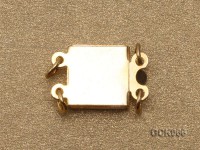 8.5mm Double-strand Square Golden Gilded Clasp