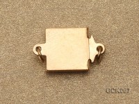 8.5mm Single-strand Square Golden Gilded Clasp