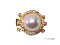 22mm Three-strand Golden Gilded Clasp Inlaid with Imitation Pearl