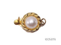 15mm Single-strand Golden Gilded Clasp Inlaid with Imitation Pearl