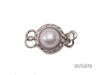 8mm Single-strand Golden Gilded Clasp Inlaid with Imitation Pearl
