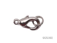 6x13mm Single-strand White Gilded Lobster Clasp