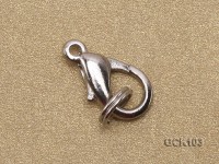 7x14mm Single-strand White Gilded Lobster Clasp