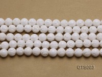 Wholesale 10mm Round Carved Tridacna String