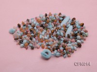 6-10mm Eight-Row Colorful Gemstone Necklace