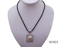 30mm mabe pearl pendant edged with sterling silver