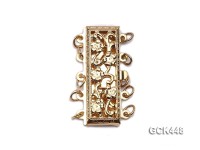 High quality 14k gold plated jewelry clasp with zircon