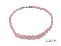 6mm Round Rose Quartz Beads Necklace