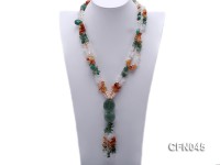5-12mm Crystal and Other Gemstone Necklace