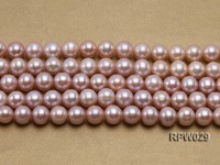 Wholesale AAA-grade 10-11mm Pink Round Freshwater Pearl String