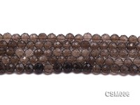 Wholesale 8mm Round Faceted Smoky Quartz Beads String