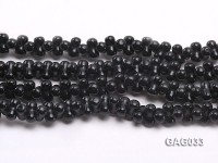 wholesale 5x11mm irregular black agate strings