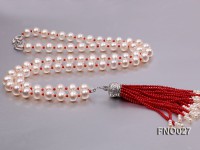 10-11mm Round White Freshwater Pearl Necklace