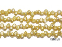 Wholesale 6x8mm  Side-drilled Cultured Freshwater Pearl String