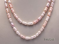 10×13-10x17mm multicolor irregular freshwater pearl necklace