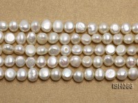 Wholesale 7x8mm Classic White Flat Freshwater Pearl String