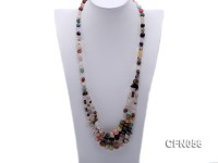 8-9mm Multicolor Precious Gemstone Necklace