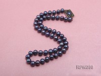 Fashionable Single-strand 8-9mm Peacock Round Freshwater Pearl Necklace