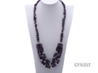 10-14mm Amethyst Chips Long Necklace
