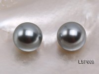 Wholesale 12mm Silver Black Round Seashell Pearl String