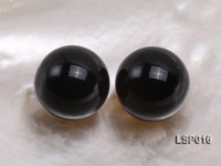 Wholesale 14mm Black Round Seashell Pearl Bead