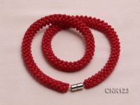 2-3mm Round Red Coral Necklace