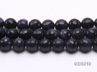 wholesale 16mm faceted round Blue Sandstone strings
