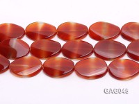 wholesale 30x40mm red oval agate strings