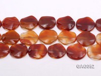 wholesale 35mm red flat round agate strings