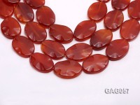 wholesale 30x40mm oval red agate pieces strings
