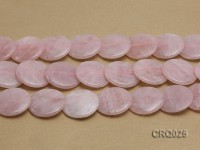 Wholesale 25mm Button-shaped Rose Quartz Beads String