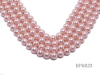 Wholesale 12mm Pink Round Seashell Pearl String