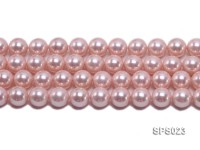 Wholesale 12mm Pink Round Seashell Pearl String