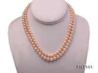 7-8mm Pink Freshwater Pearl Necklace and Bracelet Set