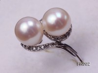 7.5mm white freshwater pearl ring