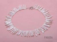Classic 4x35mm White Stick-shaped Freshwater Pearl Necklace