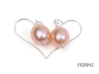 7.5-8mm Pink Oval Cultured Freshwater Pearl Earrings